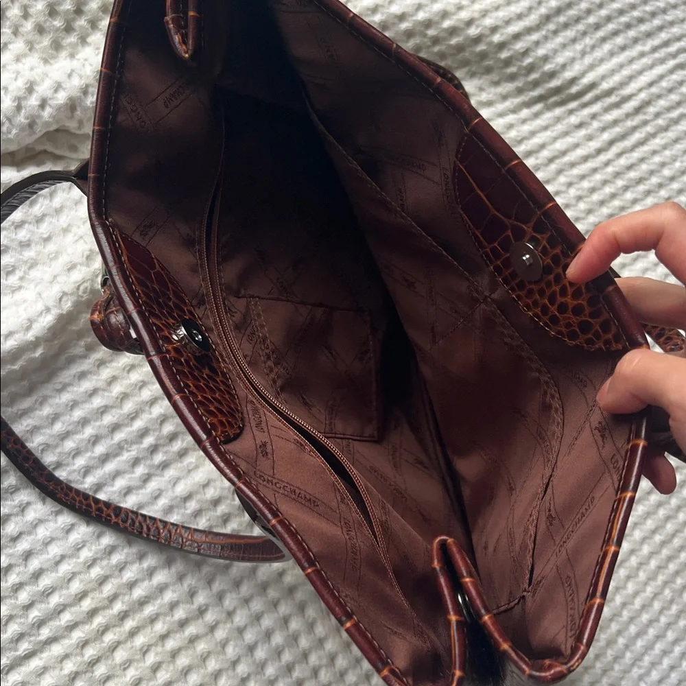 Longchamp croc embossed leather tote - Picture 5 of 11